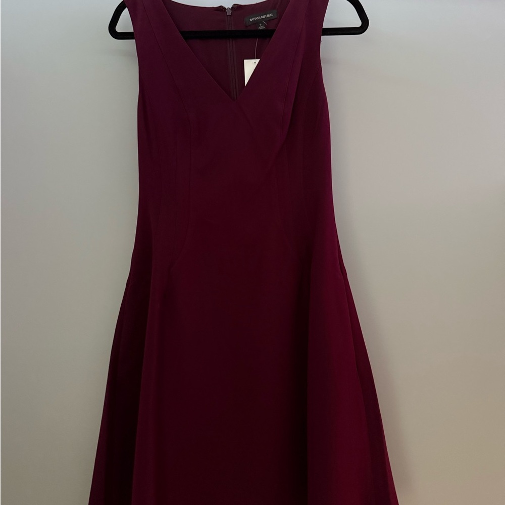 Banana Republic Deep Burgundy Midi Dress